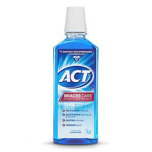 ACT Braces Care Anticavity Fluoride Mouthwash - Clean Mint 18oz
